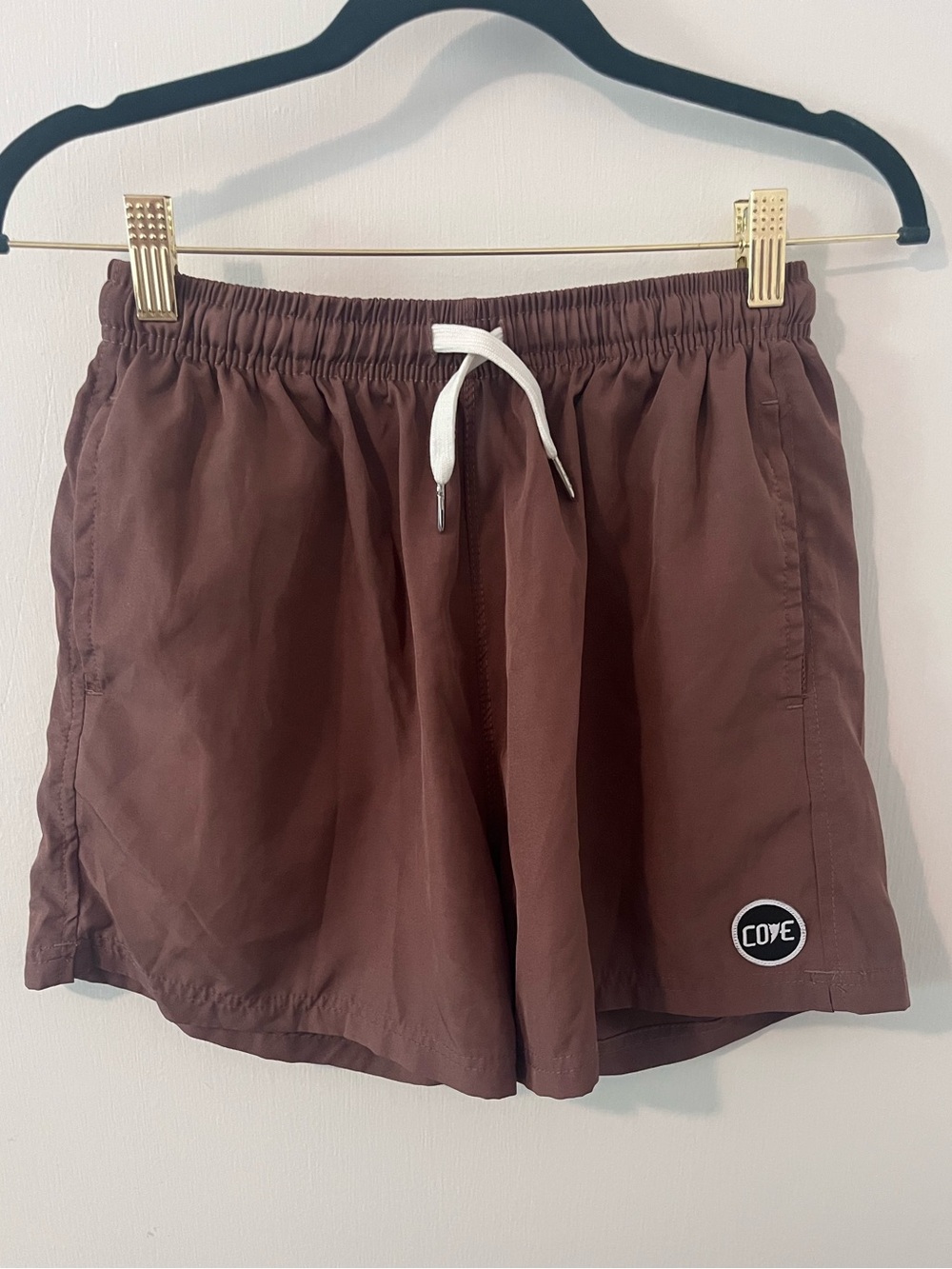 COVE USA Gym Shorts Mens 28 Dusty Mauve Pink 4” Inseam Volley Beach Surf Running